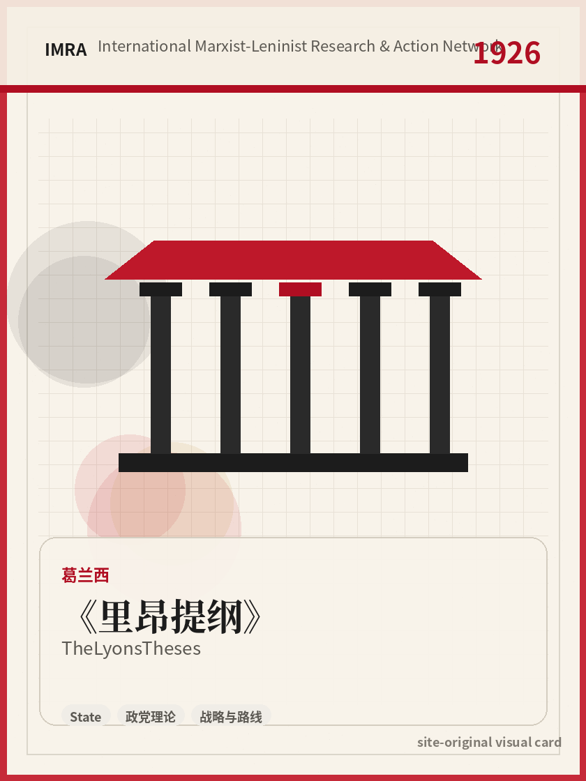 里昂提纲 站内资料视觉卡，包含作者、年份和主题意象。 / The Lyons Theses site-generated reference visual card with author, year, and thematic imagery.