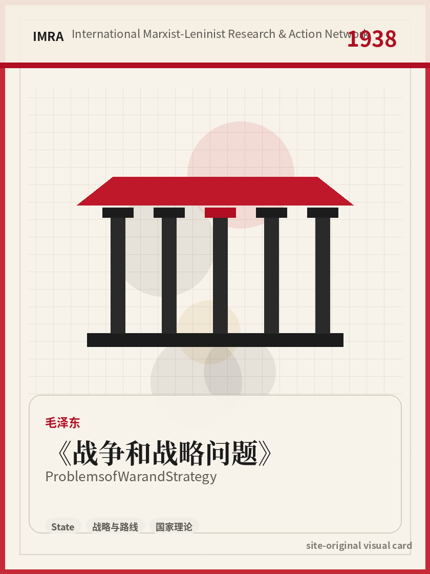 战争和战略问题 站内资料视觉卡，包含作者、年份和主题意象。 / Problems of War and Strategy site-generated reference visual card with author, year, and thematic imagery.